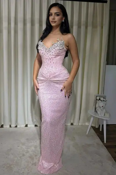 Aimishang Fashion Mermaid Strapless Sleeveless Long Formal Prom Dress Charming Evening Gown Sexy Birthday Party Dress