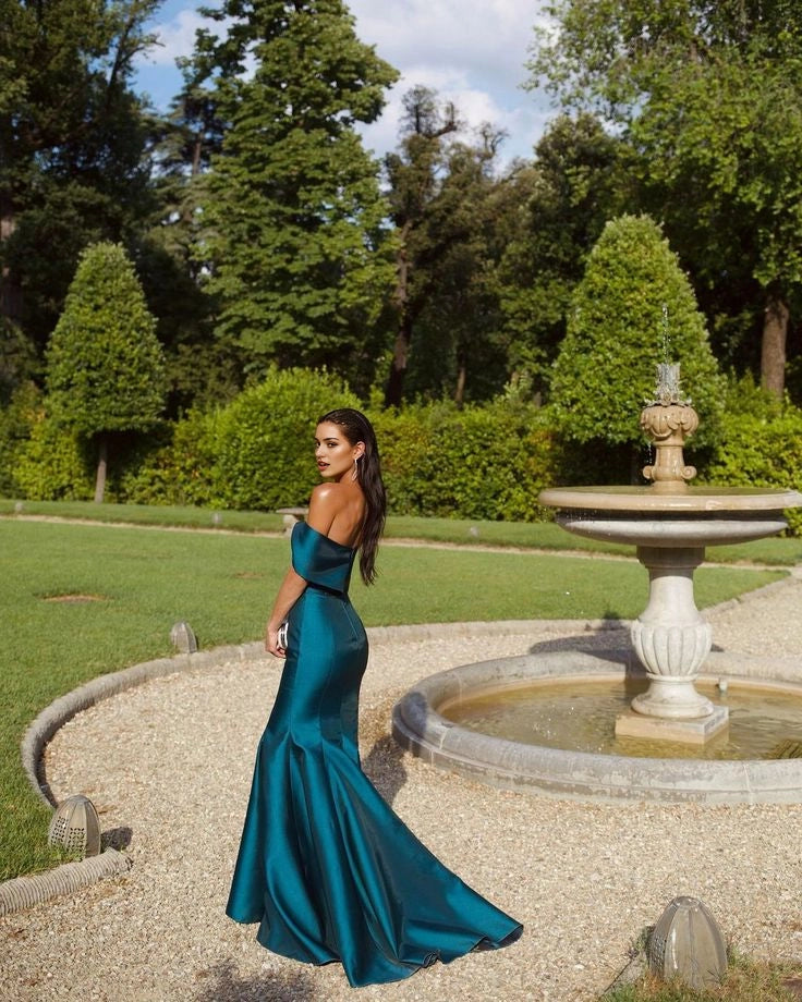 Aimishang Fashion Off Shoulder Mermaid Party Evening Gown Elegant Wedding Guest Dress for Women