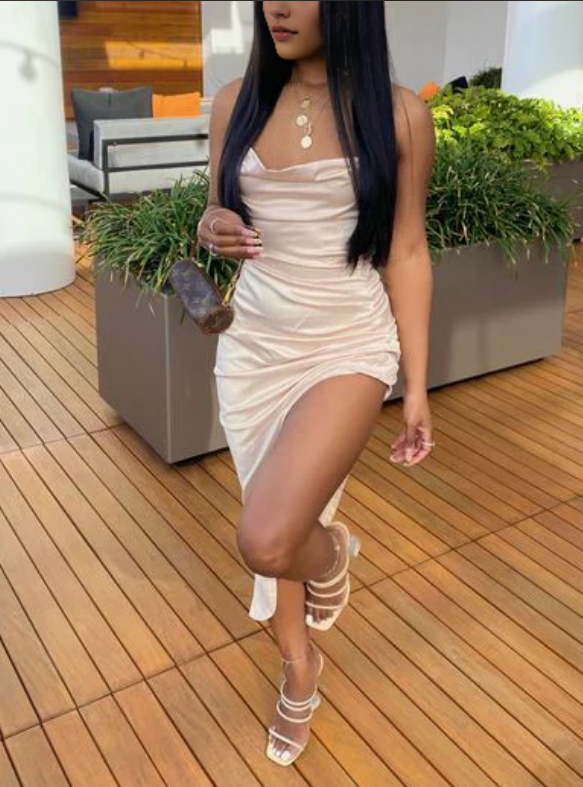 Aimishang Fashion Sheath Cocktail Dresses With Slit Simple Homecoming Dress Pretty Birthday Party Dress