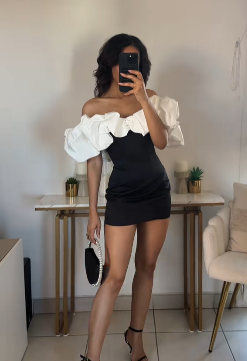 Aimishang Fashion Sheath Off Shoulder Homecoming Dress Short Graduation Dress Lovely Birthday Party Dress Mini Dress