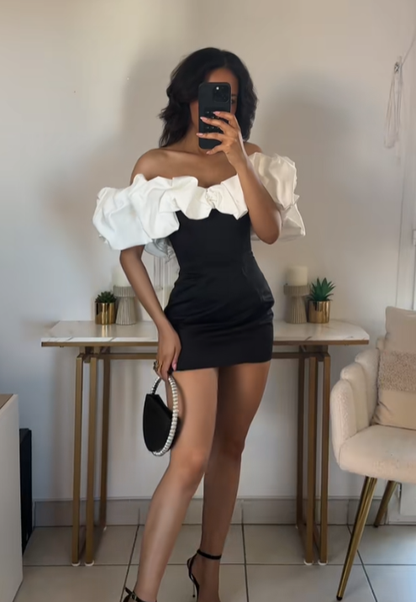 Aimishang Fashion Sheath Off Shoulder Homecoming Dress Short Graduation Dress Lovely Birthday Party Dress Mini Dress