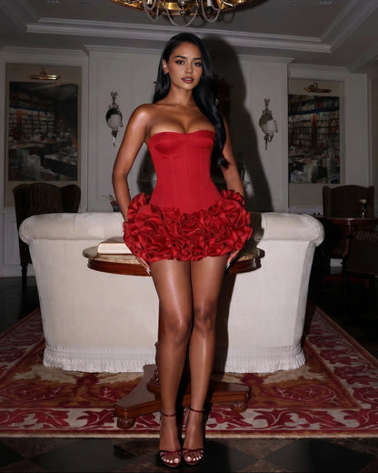 Aimishang Fashion Sheath Strapless Sleeveless Short Homecoming Dress Summer Mini Birthday Party Dress
