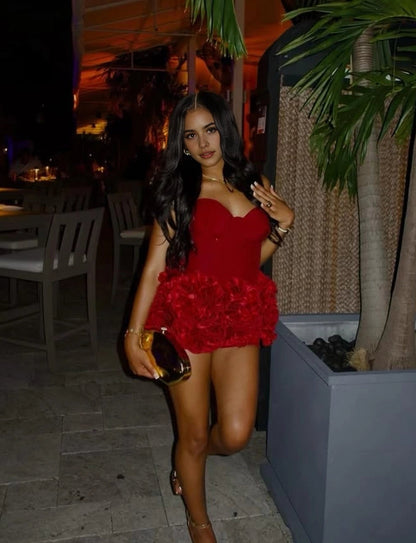 Aimishang Fashion Sheath Sweetheart Sleeveless Short Homecoming Dress Summer Mini Birthday Party Dress