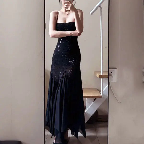 Aimishang Fashion Spaghetti Straps Sleeveless Party Evening Gown Modern Long Formal Prom Dress