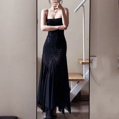 Aimishang Fashion Spaghetti Straps Sleeveless Party Evening Gown Modern Long Formal Prom Dress