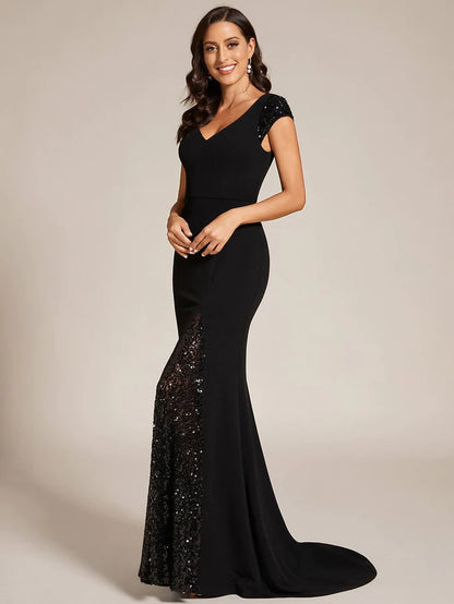 Aimishang Fashion V-neck Long Prom Dress Elegant Evening Party Dress Charming Women's Dresses