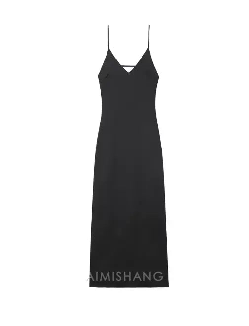 Aimishang Fashion V-neck Spaghetti Straps Sleeveless Prom Dress Simple Maxi Dress Elegant Evening Party Dress