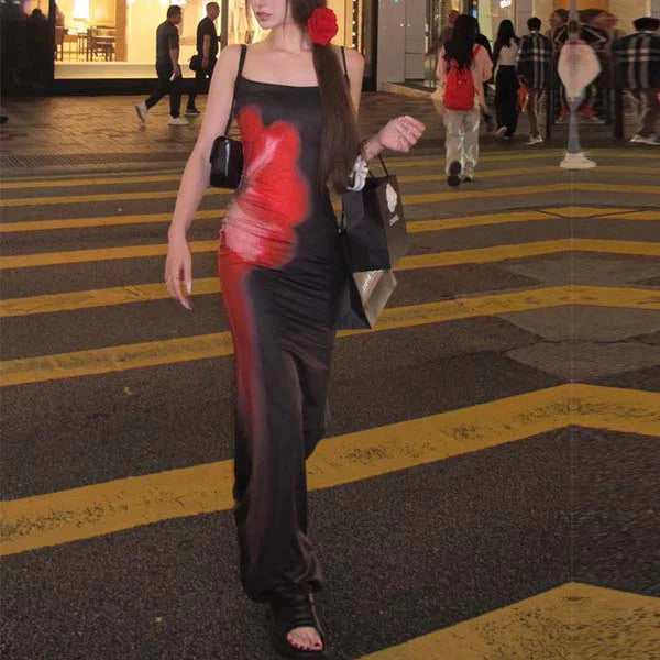 Aimishang Charming Spaghetti Straps Maxi Dress Long Prom Dress Elegant Evening Party Dress Women's Dresses