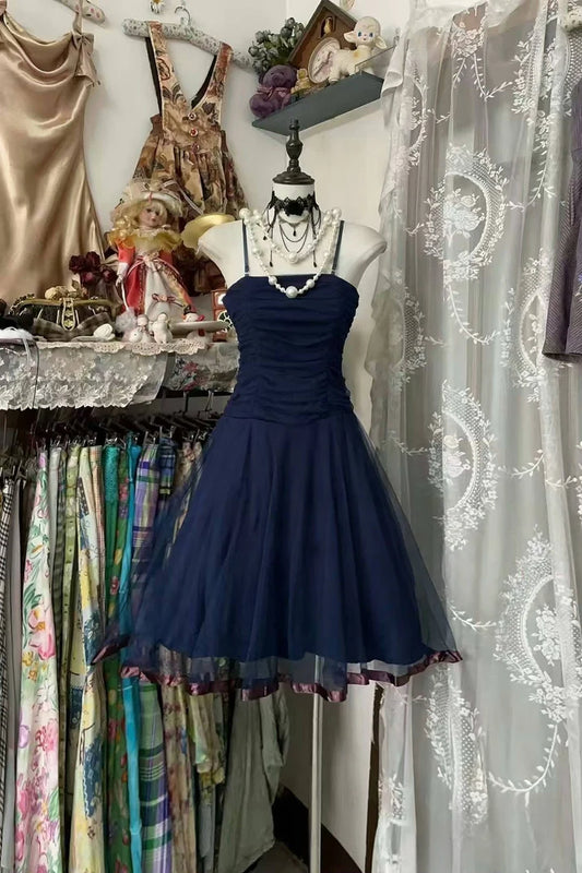 Aimishang Elegant A Line Spaghetti Straps Sleeveless Prom Dress Chic Homecoming Dress Lovely Party Dress Sweetheart Cocktail Dress No With Neck accessories
