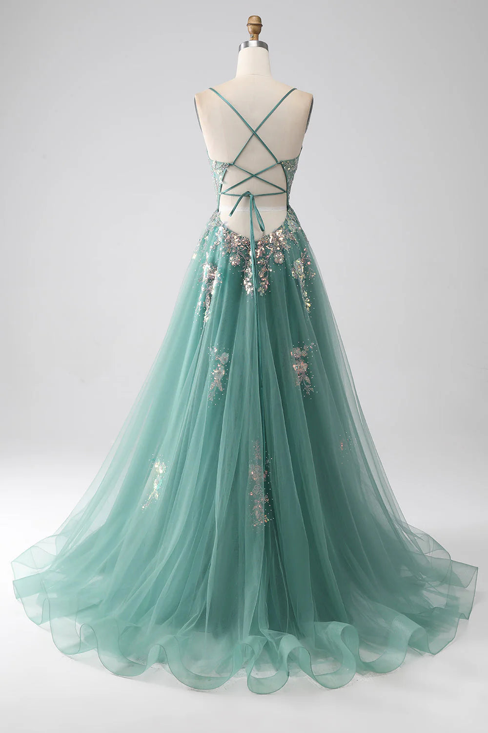 Wholesale Prom Dress A-Line Spaghetti Straps With Sparkly