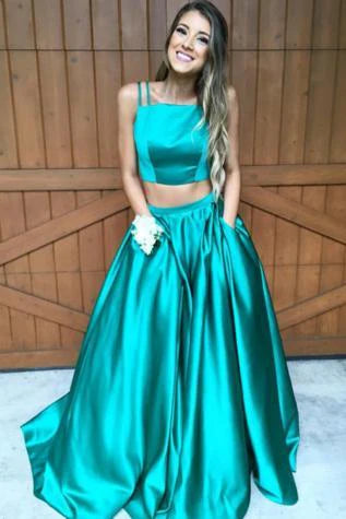 Wholesale Gorgeous A-line Prom Dress Two Piece Long Formal Dresses