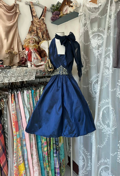 Aimishang Vintage A Line Sleeveless Beads Prom Dress Chic Homecoming Dress Elegant Party Dress