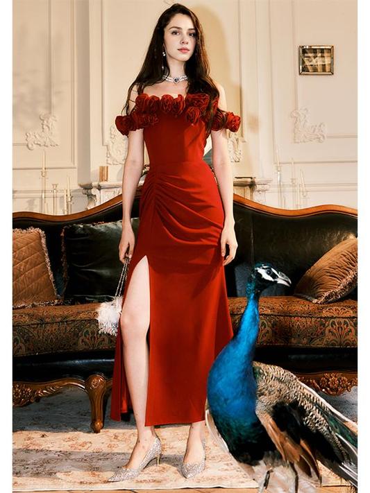 Aimishang Mermaid Long Prom Dress Charming Evening Party Dress With Slit Formal Dress
