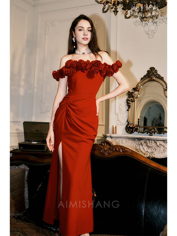 Aimishang Mermaid Long Prom Dress Charming Evening Party Dress With Slit Formal Dress