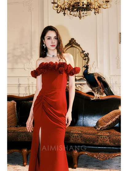 Aimishang Mermaid Long Prom Dress Charming Evening Party Dress With Slit Formal Dress
