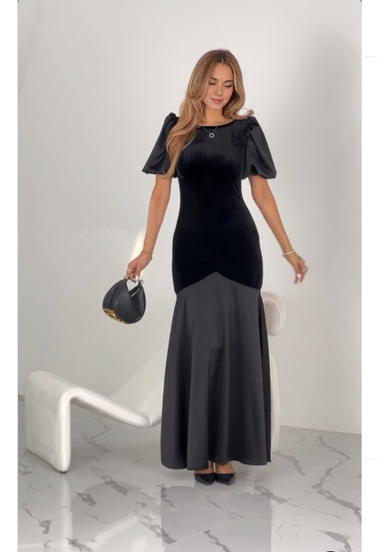 Aimishang Elegant Formal Women's Dresses Black Long Prom Dress Modest Evening Party Dress