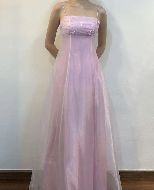 Aimishang Vintage A Line Spaghetti Straps Long Prom Dress Elegant Formal Dress Charming Party Dress Evening Dress