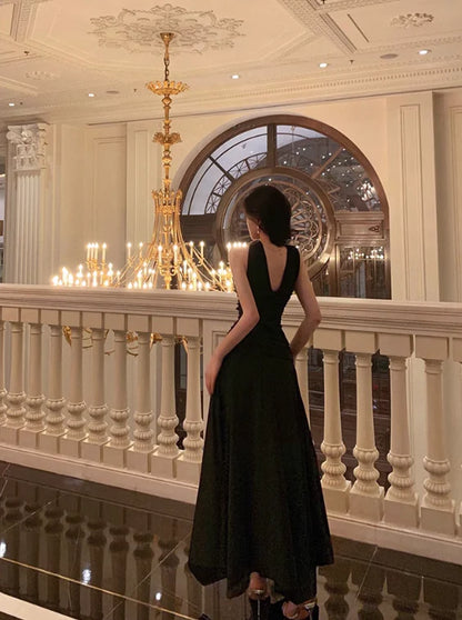 Aimishang A Line Black Formal Gown Long Prom Dress Elegant Evening Party Dress