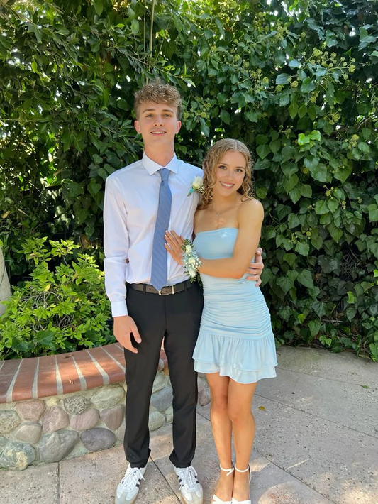 Aimishang Sweetheart Sheath Strapless Short Prom Dress Lovely Homecoming Dress Charming Birthday Party Dress