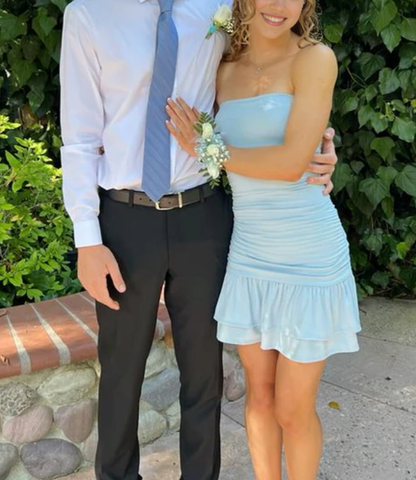 Aimishang Sweetheart Sheath Strapless Short Prom Dress Lovely Homecoming Dress Charming Birthday Party Dress