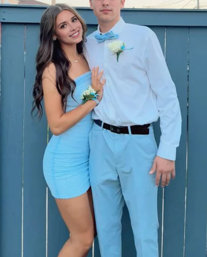 Aimishang Sweetheart Sheath Sleeveless Short Prom Dress Lovely Homecoming Dress Simple Birthday Party Dress