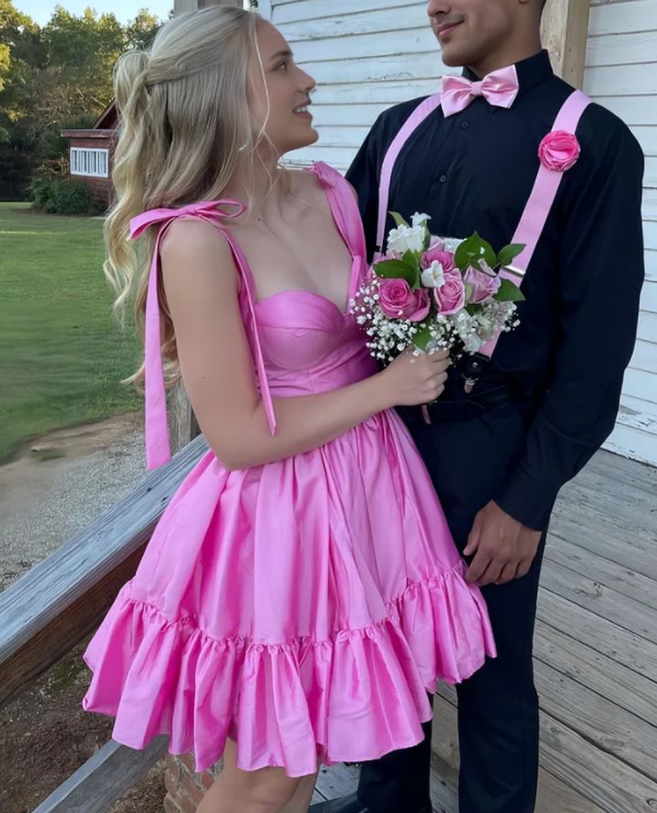 Aimishang Sweet A Line Straps Sleeveless Homecoming Dress Cute Graduation Dress Lovely Birthday Party Dress