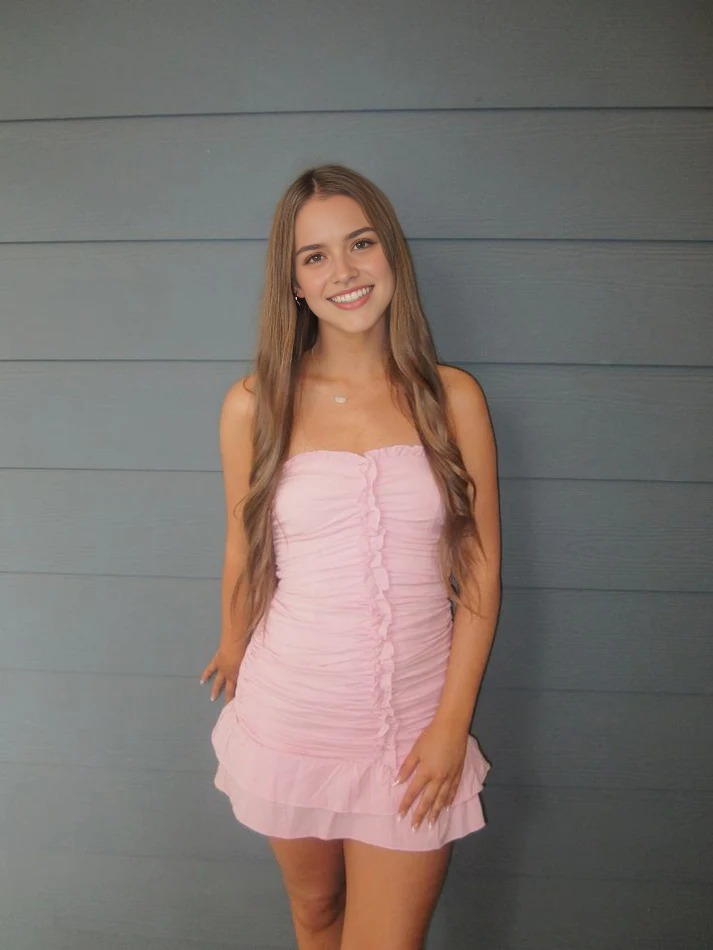 Aimishang Sweetheart Sheath Ruffle Homecoming Dress Cute Graduation Dress Lovely Birthday Party Dress