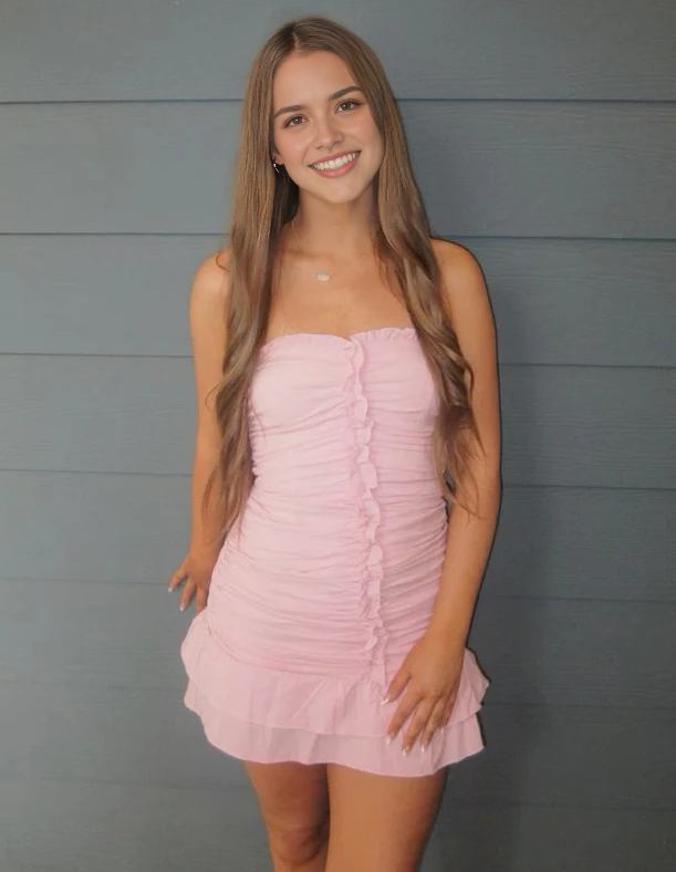 Aimishang Sweetheart Sheath Ruffle Homecoming Dress Cute Graduation Dress Lovely Birthday Party Dress