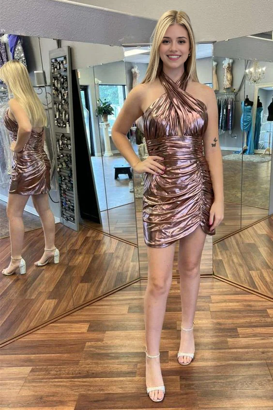 Aimishang Charming Sheath Halter Homecoming Dress Fashion Graduation Dress Lovely Birthday Party Dress