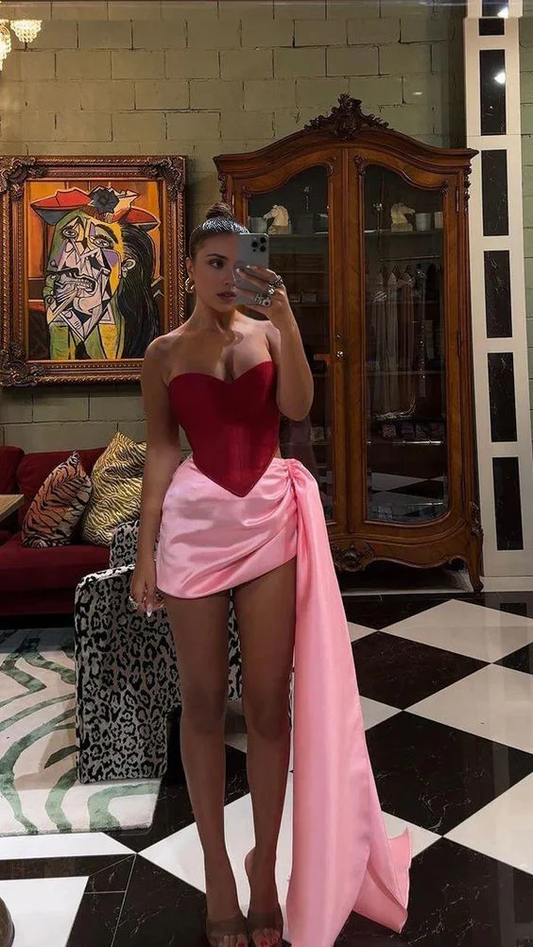 Aimishang Charming Sheath Strapless Homecoming Dress Fashion Graduation Dress Lovely Birthday Party Dress