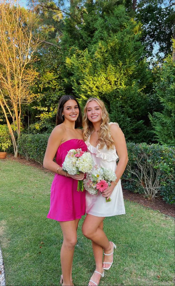 Aimishang Sweet A Line Ruffle Homecoming Dress Cute Graduation Dress Lovely Birthday Party Dress