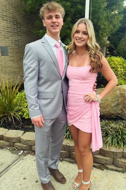 Aimishang Lovely Sheath Strapless Ruched Homecoming Dress Sweet Graduation Dress Cute Birthday Party Dress