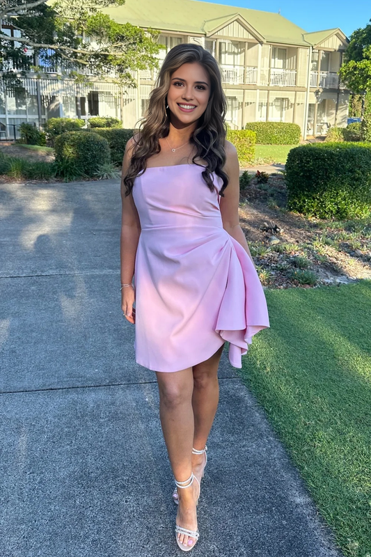 Aimishang Lovely Sleeveless Ruched Homecoming Dress Sweet Graduation Dress Cute Birthday Party Dress