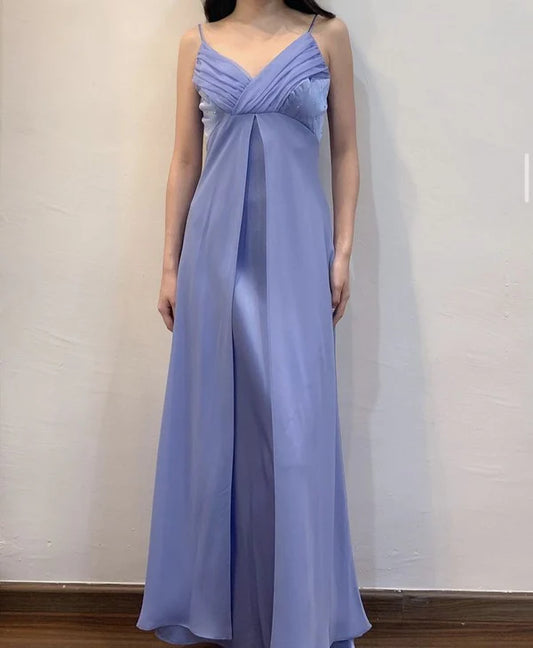 Aimishang Spaghetti Straps A Line Long Prom Dress Elegant Formal Dress Charming Evening Dress Party Gown
