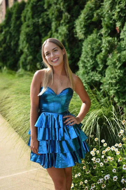 Aimishang Charming A-Line Strapless Homecoming Dress Sexy Graduation Dress Lovely Birthday Party Dress