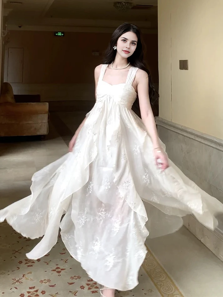 Aimishang Sweetheart Sleeveless Prom Dress Charming Evening Party Dress Chic Vacation Beach Dress