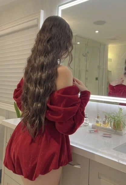 Aimishang Charming Off Shoulder Homecoming Dress Sweetheart Birthday Party Dress Graduation Dress Short Prom Dress With Bow