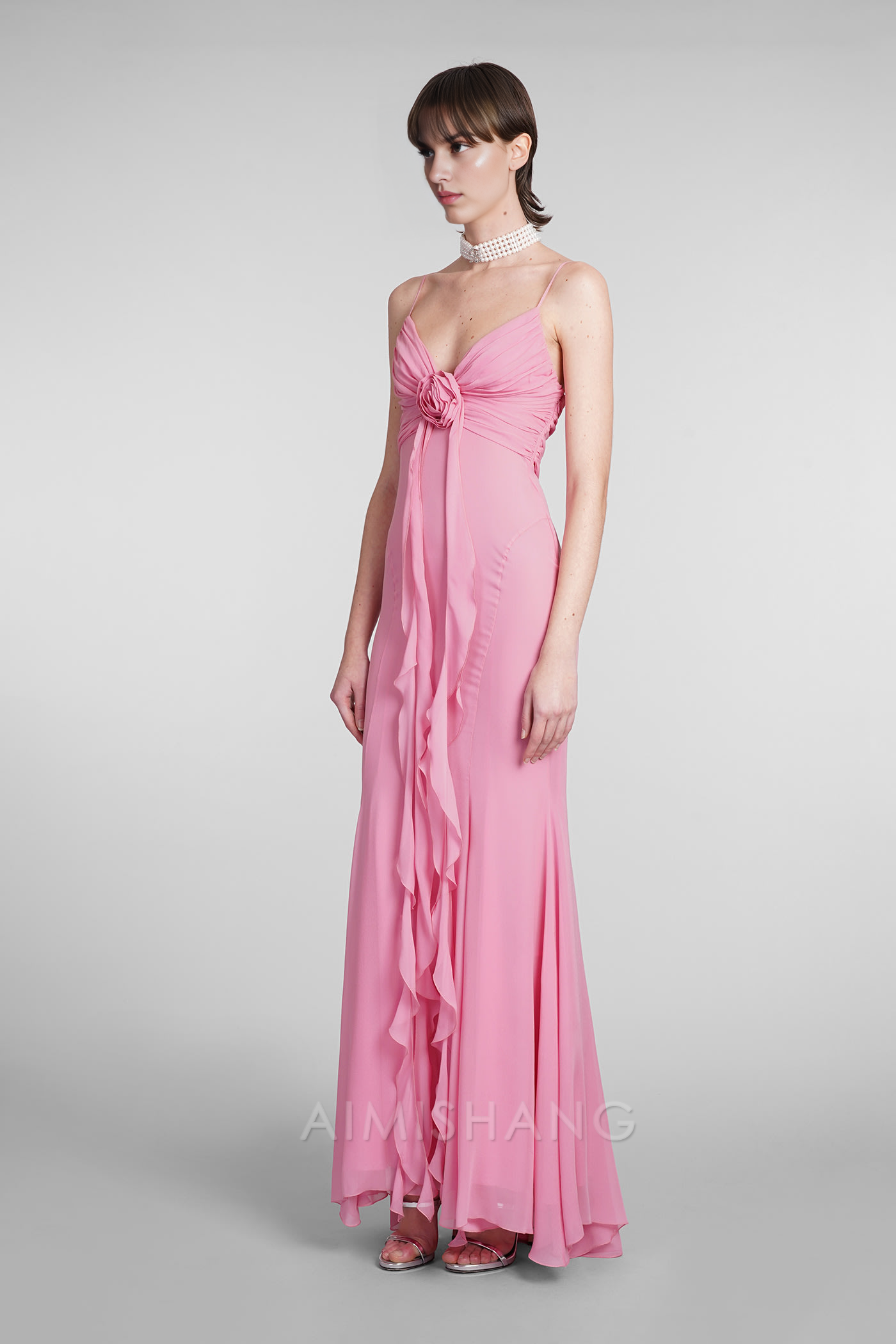 Aimishang Charming Rose-pink Long Prom Dress Formal Dress Elegant Evening Party Dress