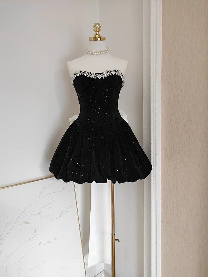 Aimishang Elegant A Line Strapless Short Prom Dress Lovely Homecoming Dress Charming Graduation Dress Cute Birthday Party Dress