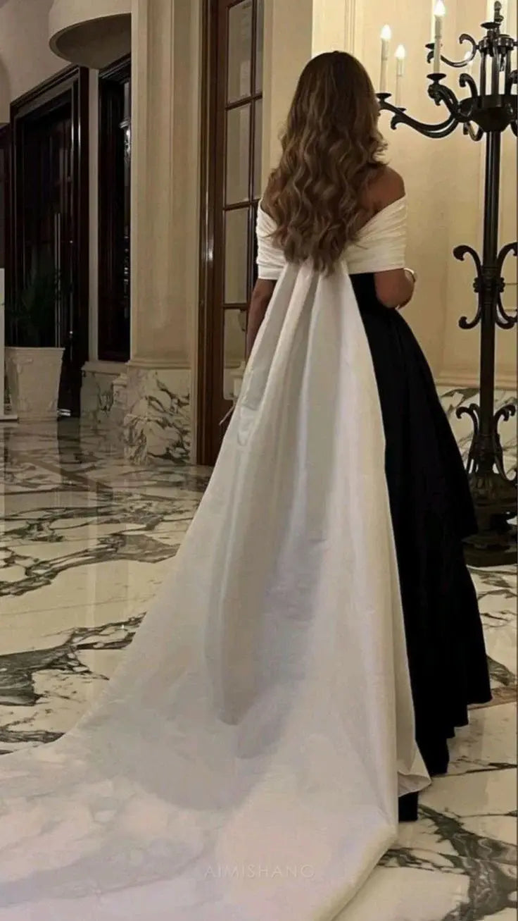 Aimishang Elegant A Line Off Shoulder Long Prom Dress Charming Evening Party Dress Women's Dresses