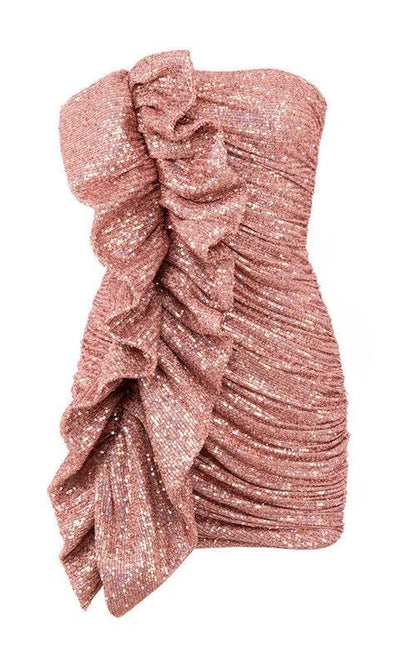 Aimishang Charming Sheath Strapless Short Prom Dress Sparkling Homecoming Dress Cute Graduation Dress Lovely Birthday Party Dress