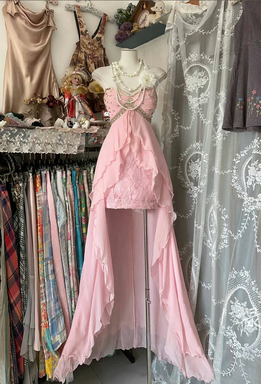 Aimishang Sweetheart Strapless Prom Dress Charming Homecoming Dress Lovely Birthday Party Dress No With Neck accessories