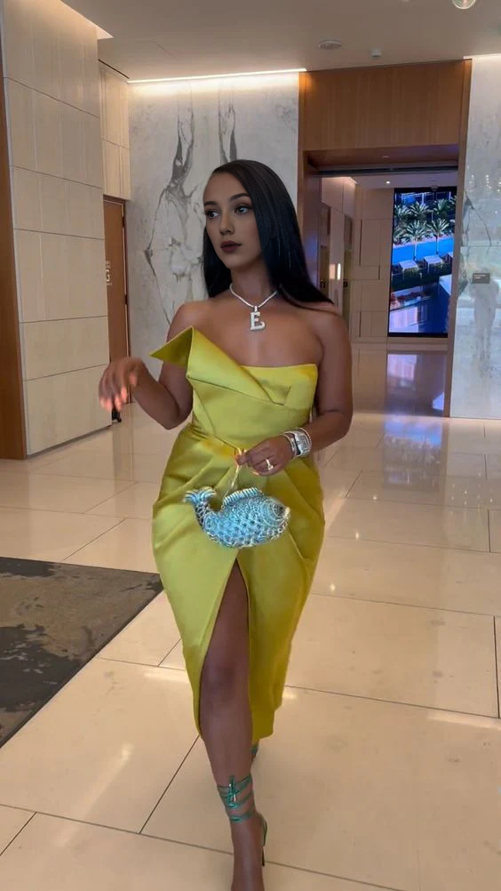 Aimishang Chic Satin Homecoming Dress Simple Party Dress Charming Cocktail Dress