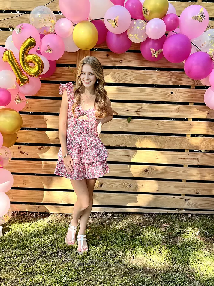 Aimishang Cute Floral Print Dress Homecoming Dress One Shoulder Party Dress Summer Graduation Dress Mini Dress
