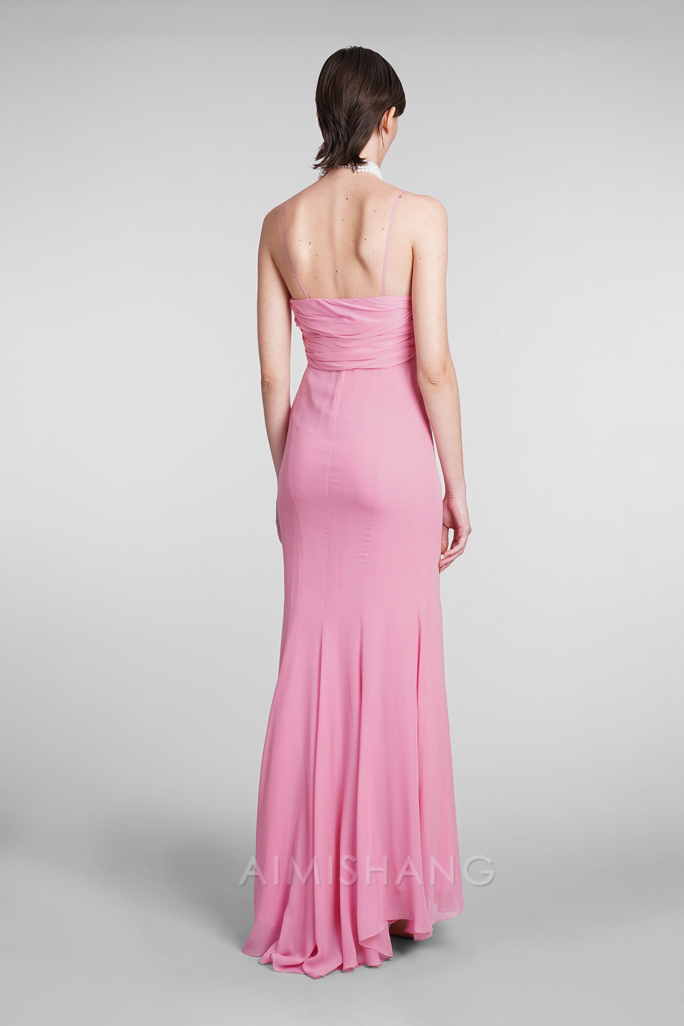Aimishang Charming Rose-pink Long Prom Dress Formal Dress Elegant Evening Party Dress