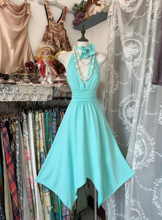 Aimishang Elegant A Line V Neck Sleeveless Prom Dress Chic Homecoming Dress Lovely Party Dress Sweetheart Cocktail Dress No With Neck accessories
