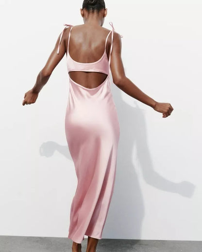 Aimishang Sheath Cut Out Simple Formal Dress Charming Satin Evening Party Dress