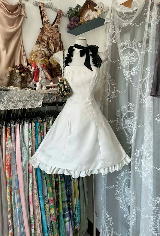 Aimishang Vintage A Line Straps Sleeveless Prom Dress Chic Homecoming Dress Lovely Birthday Party Dress