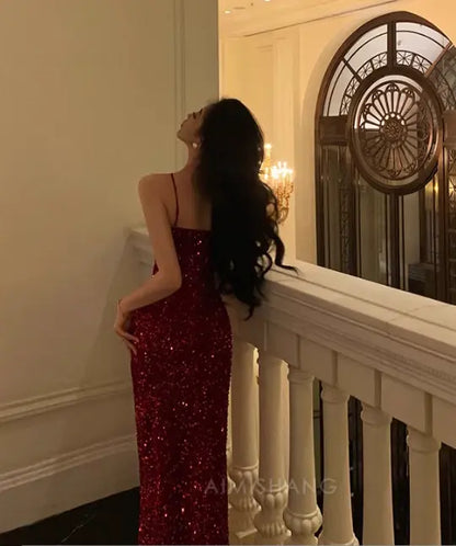 Aimishang Elegant Sheath Sequin Prom Dress Charming Evening Dress Party Wear Formal Dress