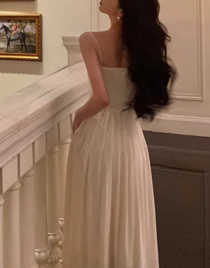 Aimishang Elegant A Line Spaghetti Straps Long Prom Dress Formal Dress Evening Gown Simple Party Dress